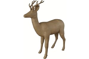 DECOPATCH Décopatch XLA29C - Un support XXL en papier brun mâché 101x40x122 cm, Renne