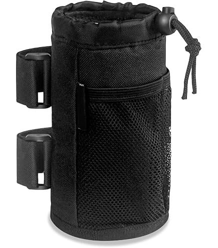 2 Porte-Gourdes Vélo Desing Wish - Poche Filet - Réglable Velcro - Pour Guidon 1-3