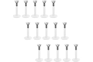 Crdifu Labio Labret Stud Retainer Set Bioflex Barras flexibles 6/8/10/12mm Tragus Cartilage Helix Piercing Joyas