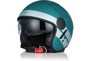 ORIGINE Casco Jet Moto Casco Scooter Moto Abierto con Visera Homologado ECE
