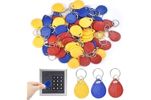 BUENTYA 60 PCS Port-clé de Contrôle d'Accès Badge Rfid 125khz Id Étiquette RFID Porte en ABS Badges RFID EM4100 Programmable Carte de Contrôle de Proximité pour Système de Contrôle d'Accès(3 Couleurs)