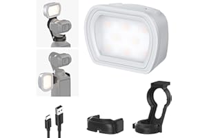 NEEWER Basics Magnetische Kamera Licht Kompatibel mit DJI OSMO Pocket 3 Gimbal Cam Creator Combo, 1.3W USB C Wiederaufladbare Kunststoff Mini LED Fill Light Attachment für Selfie Vlog Aufnahme, M21