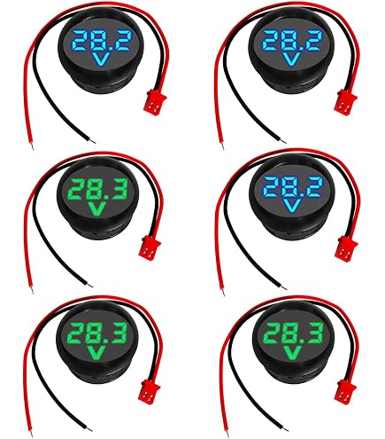 Voltmètre Digital LED Couleur 12V/24V Pour Moto, Voiture, Bateau - Lot De 2 - Étanche - Surveillance Batterie