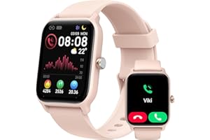 YOEVER Montre Connectée Femme avec Alexa, 1.8" Montre Smartwatch avec Répondre Appel Moniteur de SpO2 Fréquence Cardiaque Sommeil 100 Sport Podometre Calories Etanche IP68 Montre Femme pour Android iOS