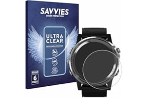 savvies Protector Pantalla para Garmin Descent Mk1 (6 Unidades) Película Ultra Transparente