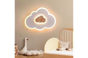 ‎FANLG FANLG LED Deckenleuchte kinderzimmer, 30CM Wandlampe Kinderzimmer Deckenlampe dimmbar mit Fernbedienung 3000-6000K, Wolkenlampe Kinderlampe Wandleuchte für Kinderzimmer/Schlafzimmer/Flur