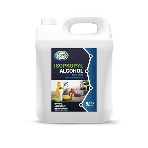 Isopropyl Alcohol 99.9% Pure | Lab Grade IPA | Isopropanol 5L | Rubbing Alcohol for Cleaning and Disinfecting | Solvent for Electronics, Windows, Glass, Appliances, and More