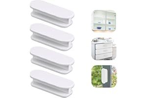 Zuroki Maniglia Autoadesiva 4 Pezzi Maniglie per Cassetti in Plastica Maniglia Della Porta Del Balcone Maniglia Armadio Maniglie dell'armadio Maniglia Bianco
