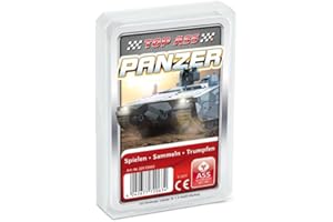 ASS Altenburger 22572063 Top Altenburger 22572063-Top Jeu de Cartes et Quartett, Super-Hightech Panzer