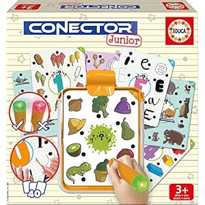 Educa – Conector Junior Primeros Aprendizajes: Aprende sobre Formas, Colores, números, lógica y asociaciones Juego Educativo para niños, a Partir de 3 años (17580)