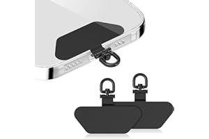 takyu 2/4 Stück Handyband Universal Pads für Handy Umhängeband, 360° Drehbar Universelle Metall-Pads für iPhone-Lanyards Edelstahl, Perfekter Halt für die meisten Smartphones