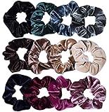 Velvet Elastic Hair Bands Scrunchy for Women -12 Pieces