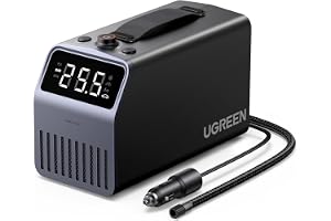 UGREEN Tyre Inflator Air Compressor 12V DC, Digital Car Tyre Pump 150 PSI, Preset Tyre Pressure & Auto Shutoff, Electric Air Pump for Car Tyres, Bicycles, Ball, etc