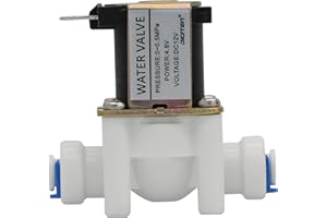 DIGITEN DC 12V 1/4" Inlet Feed Water Solenoid Valve Quick Connect N/C Normally Closed no Water Pressure