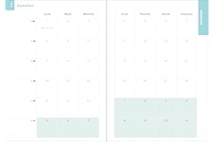 Exacompta 200832E - Recharge agenda de bureau Lady 20 - 21 x 15 cm - Semainier janvier à décembre 2026 - Papier blanc