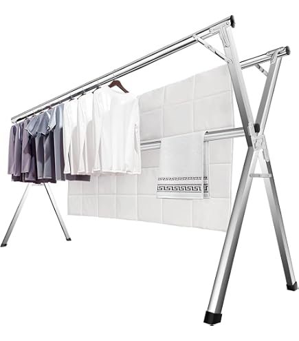 Produktbild von Wandgarderobe Aus Edelstahl - Drehbare Kleiderstange