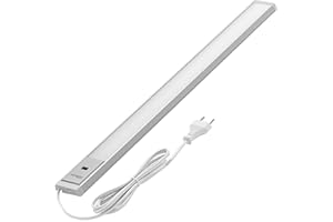 OKTAPLEX LIGHTING Oktaplex Riva Lampe d'agencement LED plate à intensité variable blanc chaud 57,5cm Éclairage de cuisine avec capteur 690lm Lampe d'agencement 10W 230V argentée