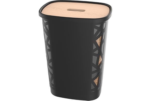 EDA Coffre A GRANULES DE Bois XL Noir 45KG
