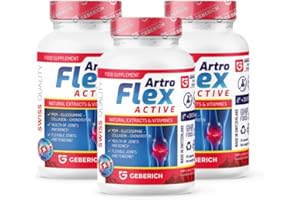 (3 Pacchi) Artroflex Active – Glucosamina e Condroitina – 30 Capsule – Integratori Articolazioni e Cartilagine – con Boswellia, Curcuma, Pepe Nero