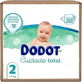 Dodot Baby Diapers Size 2 Total Care, 4-8 kg, 100 Nappies | Delicate skin protection, premium cotton, plant-based materials,