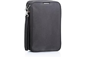 SOOMFON Bolsa Cables de Viaje - Organizador Cables Viaje Impermeable 3 Capas Bolsa Organizadora Cable Portátil para Accesorios Electronicos USB Hub Memoria USB SD/TF Tarjeta y Adaptador Cargador Negro