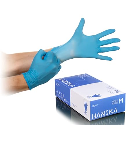 Gants En Nitrile INTCO - Boîte De 100 Gants Taille S, Non Poudrés, Bleus, Normes CE, Pour Usage Médical Et Industriel, Contact Alimentaire Possible