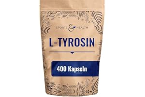‎CDF SPORTS & HEALTH SOLUTIONS L-Tyrosin - 400 Kapseln - Eigene Produktion - L Tyrosin hochdosiert, L Tyrosine, L-Tyrosine, L.Thyrosin, L-Thyrosin, L-Tyrosin-Kapseln