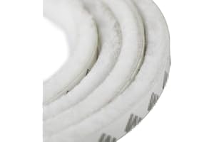 aufodara 5 m a Prueba de Viento de Polvo Puerta Ventana Strip Pegatina de Sellado Cepillo Strip 9 x 23 mm (Blanco)