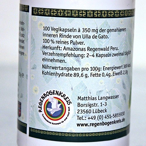 Preisvergleich Produktbild Regenbogenkreis Una de Gato Kapseln 100 Stck. 35g
