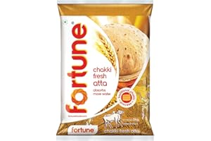 Fortune Chakki Fresh Atta, 5 kg, 100% Atta 0% Maida
