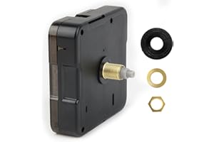 WITWAR Quartz Wall Clock Mechanisms Replacement, Wall Clock Part Repair Kit Silent Mechanism Battery Powered Operated Movement DIY Motor Tool Ultra-Silent Clock Accessory for Home Office Hotel (Black)