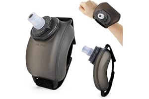 nohlerlife Sportowa butelka na wodę na nadgarstek z regulowanym paskiem na rękę, 200 ml, miękki silikon, bez BPA, do nawodnienia, porannego joggingu, biegania, wspinaczki, ćwiczeń bez użycia rąk,