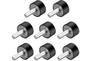 UXCELL sourcing map M6 Thread Rubber Mounts,Vibration Isolators,Cylindrical Shock Absorber with Studs 20mm x 10mm 8pcs