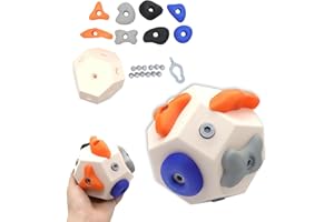 Bodeshis 1Pcs Handcrafted Boulder Block, Finger Strength Training Tool for Climbers, Portable 3D Climbing Ball for Grip Conditioning, Rock Climbing Gifts for Bouldering Enthusiasts, 11.5 cm