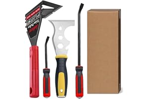 AOZZY Set de pieds-de-biche - Peigne à ongles - Extracteur de clous - Clé multifonction - Pour travaux de rénovation et de démolition, retrait des carreaux de céramique