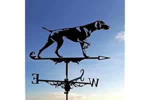 YDHNB Labrador Weather Vane Dog Weathervane Wind Direction Weather vane Stainless steel garden plug Wind direction indicator Weathervane measuring tools for Garden