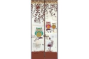 AZU Magnetic Door Screen High Density Fly Bug Mosquito Mesh Curtain Automatically Mesh Door Nets Keeps Bugs & Mosquitoes Out,39*83in,Coffee