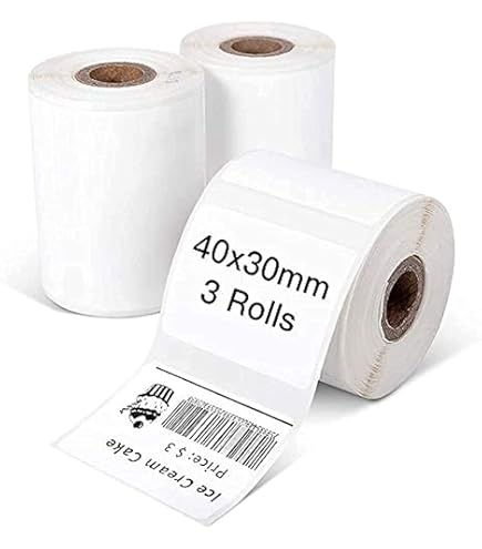 Phomemo thermische labels, zelfklevend label, compatibel met Phomemo M120/ M110/M200/M220 labelprinters, geschikt voor kantoor, huishouden, school, naam. 30x20 mm, 320 labels per rol
