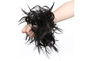 ‎SEGO SEGO Haar Extensions Haarverlängerung Haarteil Dutt Haargummi Hochsteckfrisuren wie Echthaar 45 G Dunkelbraun
