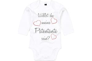 Mister Merchandise Baby Body Willst du meine Patentante sein? Pate Patenschaft Taufe Weiß - Langarm, 3-6