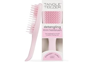 Tangle Teezer Mini Ultimate Detangler, pour Cheveux Secs et Mouillés, Brosse à Cheveux Démêlante pour Tous Types de Cheveux, Brosse Idéale pour les Enfants et pour Voyager, Rose Millennial