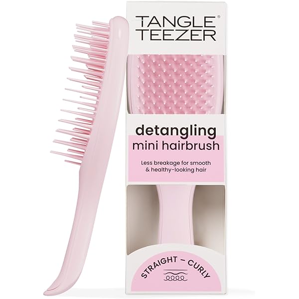 Mini Haarbürste Mit Luftkissen – Anti-Statik, Kopfhaut-Massage, Für Alle Haartypen (pink)