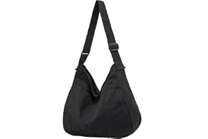 DAINAOTM Canvas bärkasse vardaglig hobbo crossbody axelväska för kvinnor och män stor handväska messengerväska resa arbete