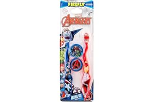 FIREFLY BARBECUE Marvel Avengers Lot de 2 brosses à dents pour garçon, kit de voyage, 40 g