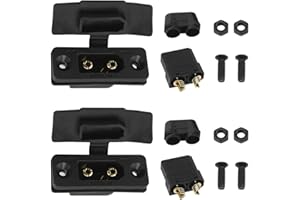 The Lord of the Tools 2 paires XT90E XT90E-M Prise de montage haute intensité avec capuchon en caoutchouc XT90 2 broches Inversion de polarité Compatible avec drone d'avion RC