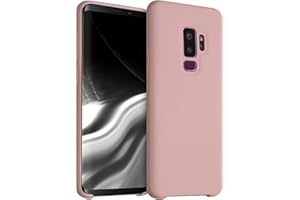 kwmobile Carcasa Compatible con Samsung Galaxy S9 Plus Funda - Case TPU y Silicona antigolpes - Apto Carga inalámbrica - Rosa Vintage