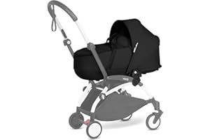 STOKKE BABYZEN YOYO Capazo, Negro - Incluye colchón doble, capota y armazón ventilados - Requiere el chasis YOYO2 (Se vende por separado)