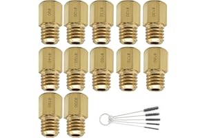 ZAMDOE Kit getti Principali carburatore per Mikuni VM TM TMX Hex Carb 90 100 110 120 130 140 150 160 170 180 190 200 Kit getti Principali carburatore Moto, con Spazzola per la Pulizia