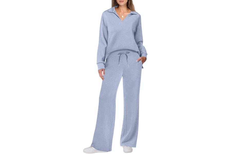 LMRXOFE Women's Leisure Suit Set Elegant Tracksuit Sports Trousers | Two-piece women's elegant jogging suit with pockets, winter comfortable activewear for outdoor gym, with drawstring, cotton