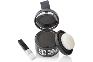 SOVONCARE Poudre de Racine de Cheveux, Couverture de Racine Pour Homme et Femme, Poudre Cheveux Pour Combler les Cheveux Clairsemés, Pour cacher le maquillage des racines (Noir)